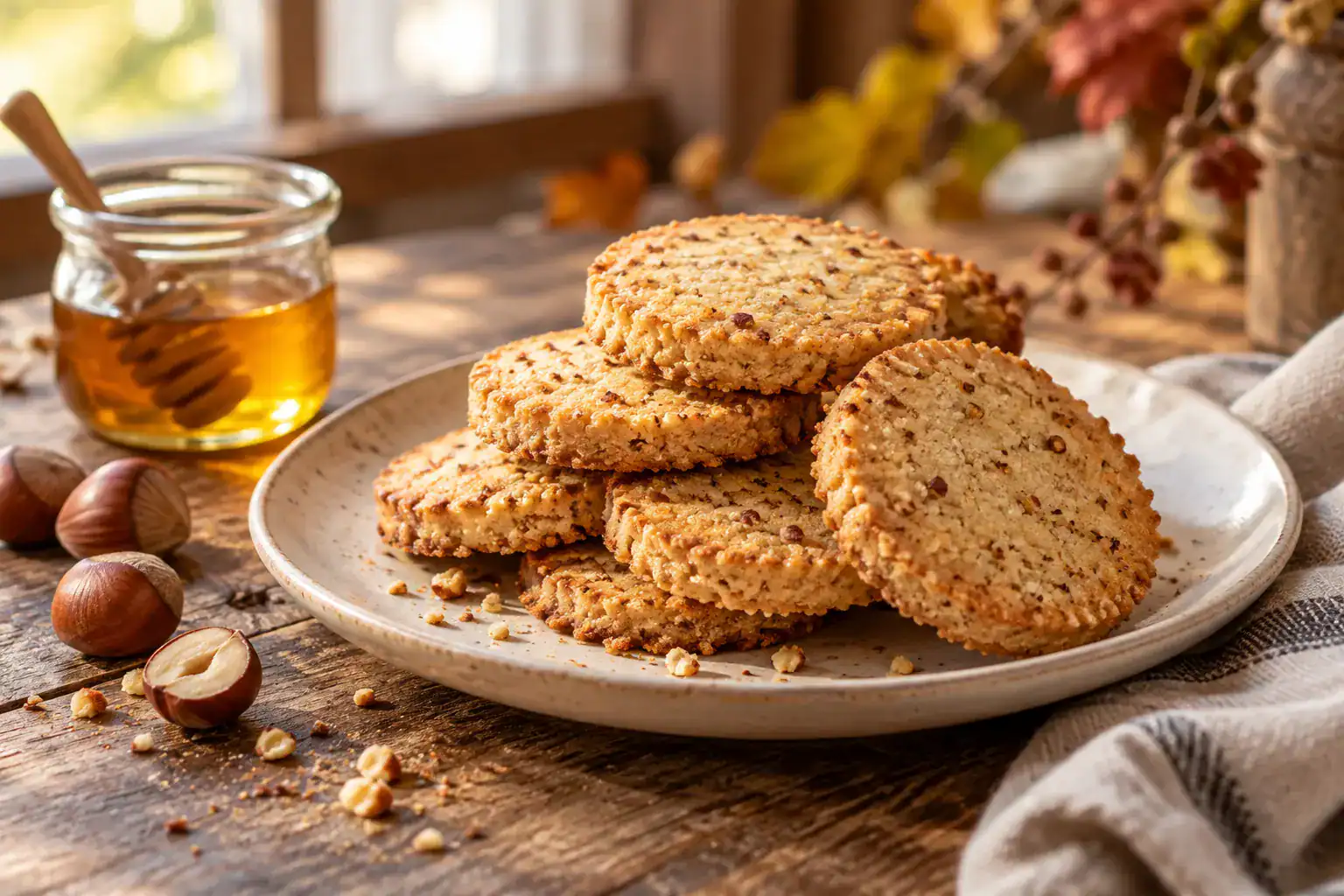 Sablés au miel et noisettes